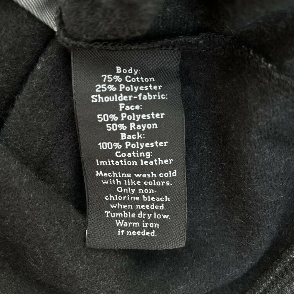 Rock & Republic Mens Lightweight Sweatshirt New Black Fleece Lined 2XL - Picture 8 of 9
